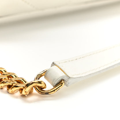 Saint Laurent Calfskin Monogram Chevron Shoulder Bag Crema Soft 16 of 17