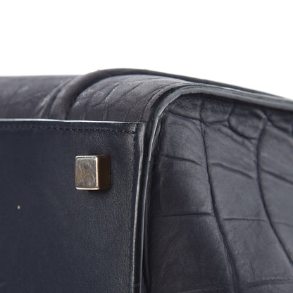 Celine Crocodile Embossed Nubuck Medium Phantom Luggage Navy 15 of 24