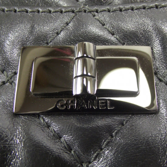 Chanel Metallic Aged Calfskin Quilted Large Reissue Camera Case Silver 11 of 11