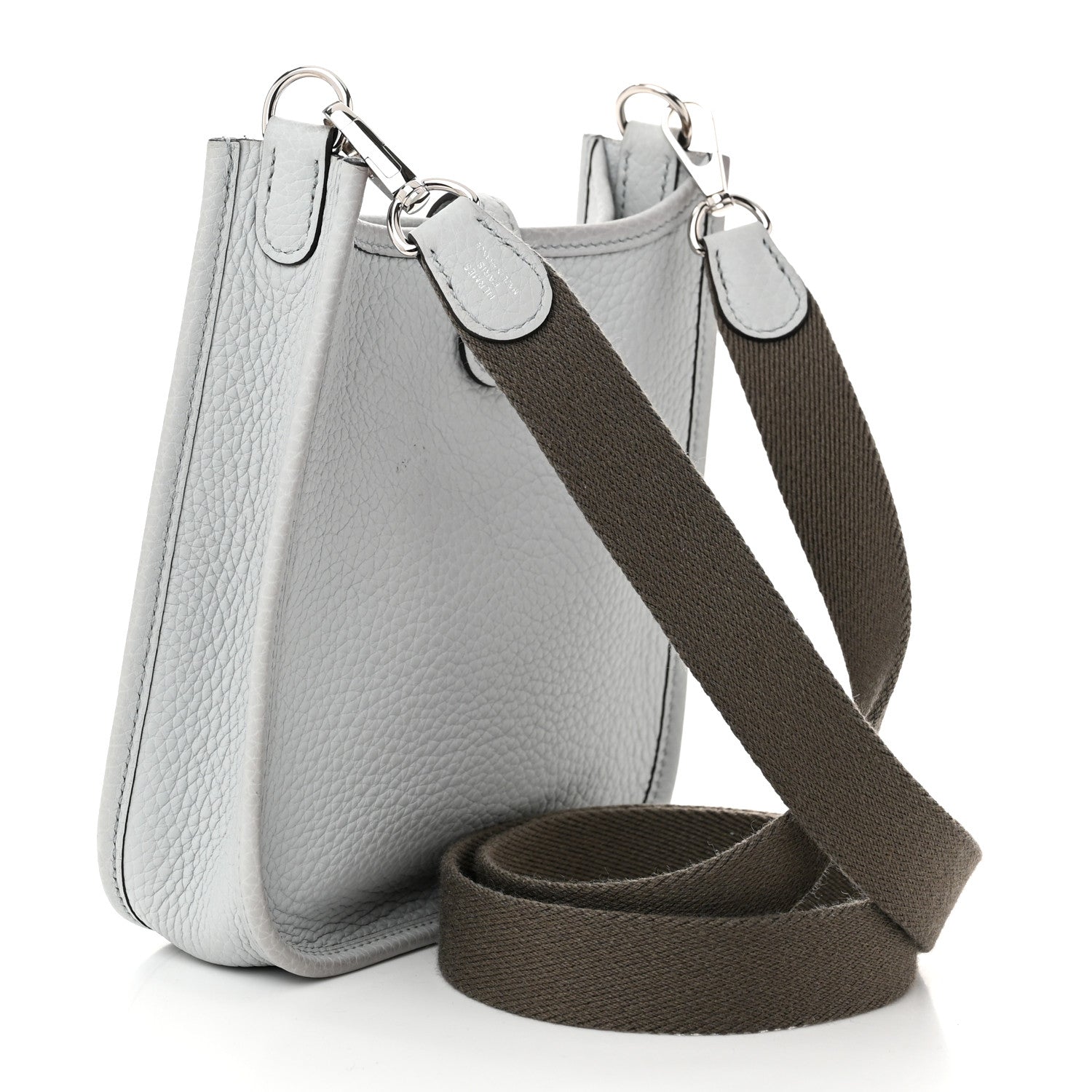 Hermes Taurillon Clemence Amazone Evelyne TPM Bleu Pale Etain 3 of 12