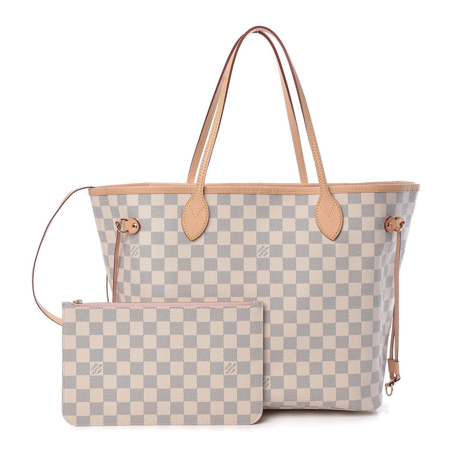 Damier Azur Neo Neverfull MM Rose Ballerine