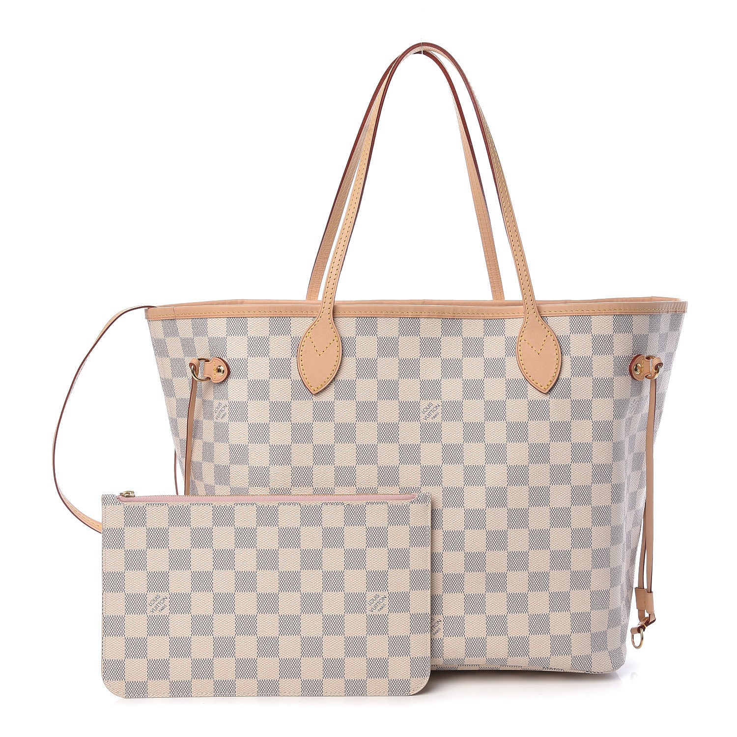 Louis Vuitton Damier Azur Neo Neverfull MM Rose Ballerine 1 of 11