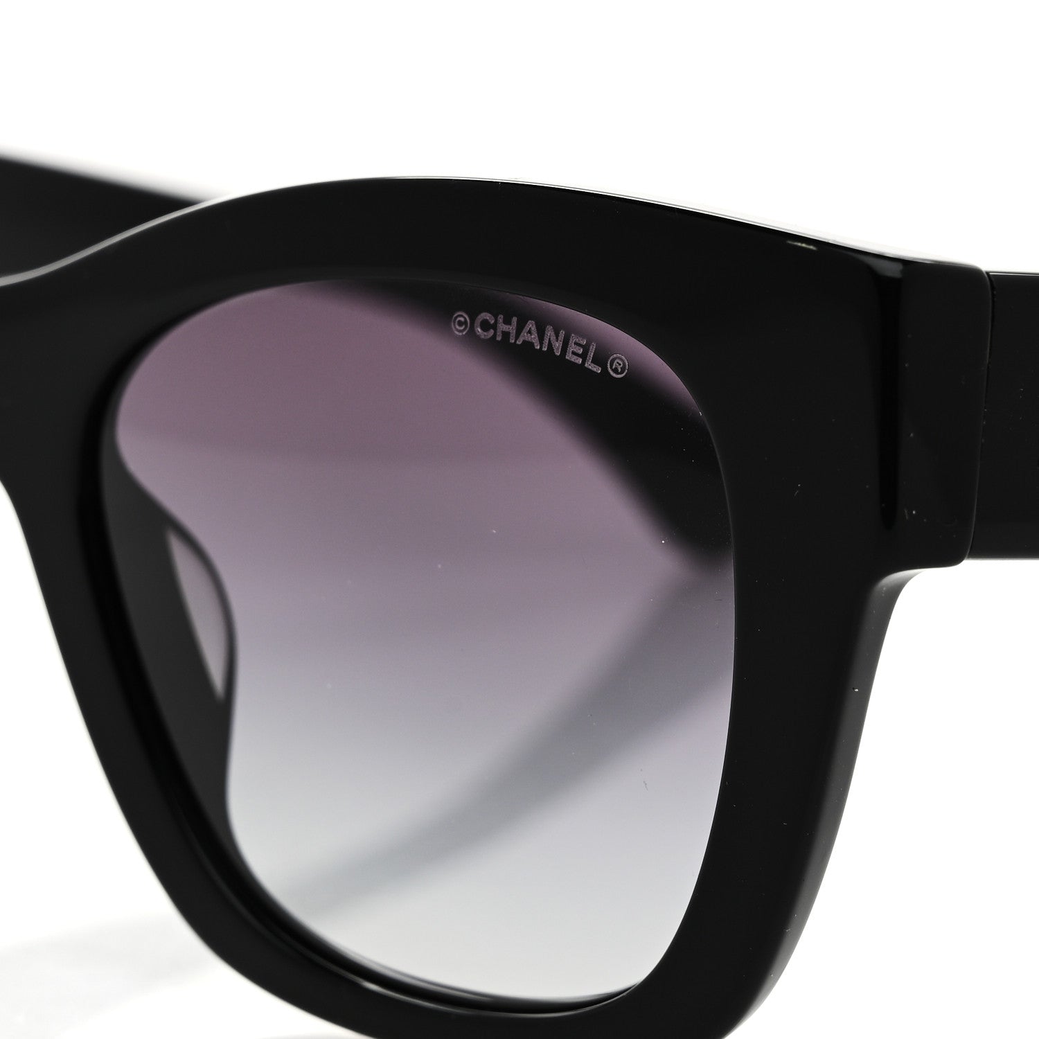 Chanel Acetate Square CC Heart Sunglasses 5478-A Black 5 of 7