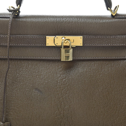 Hermes Chevre De Coromandel Kelly Retourne 32 Vert Bronze 36 of 50