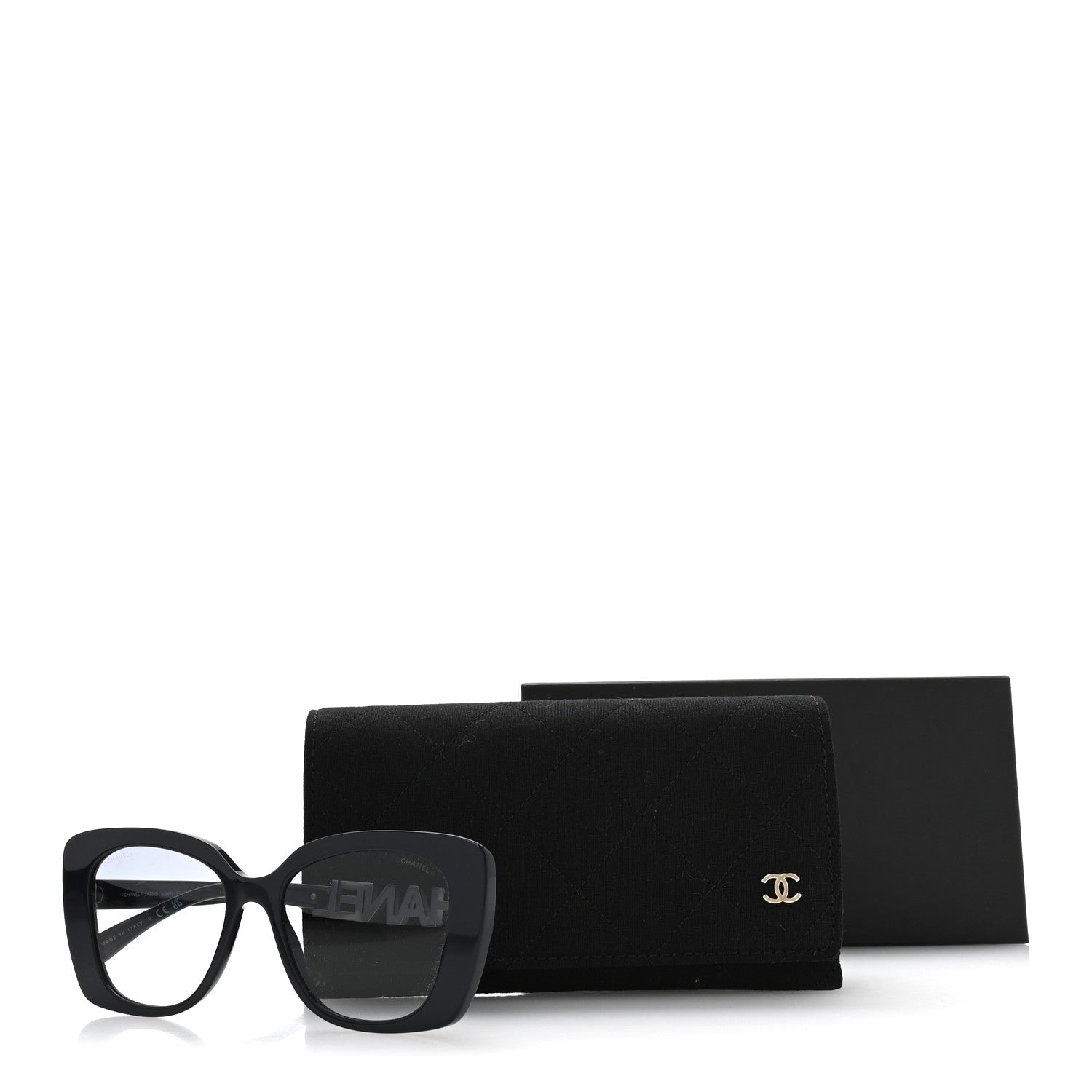 Chanel Acetate Strass Square Sunglasses 5422-B Black 8 of 8