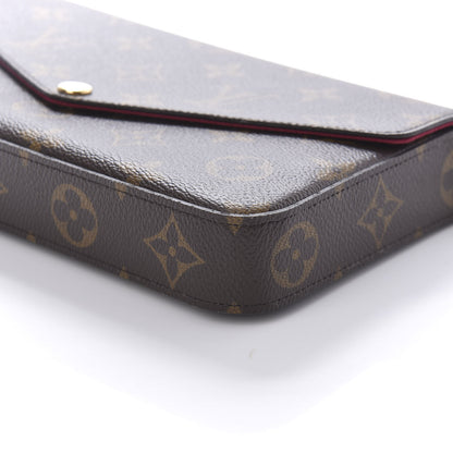 Louis Vuitton Monogram Pochette Felicie Chain Wallet Fuchsia 7 of 11