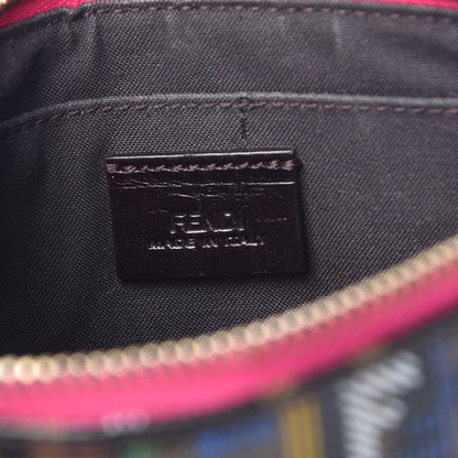 Fendi Zucchino Spalmati FF Multicolor Pochette Tobacco Multicolor Fuchsia 6 of 12