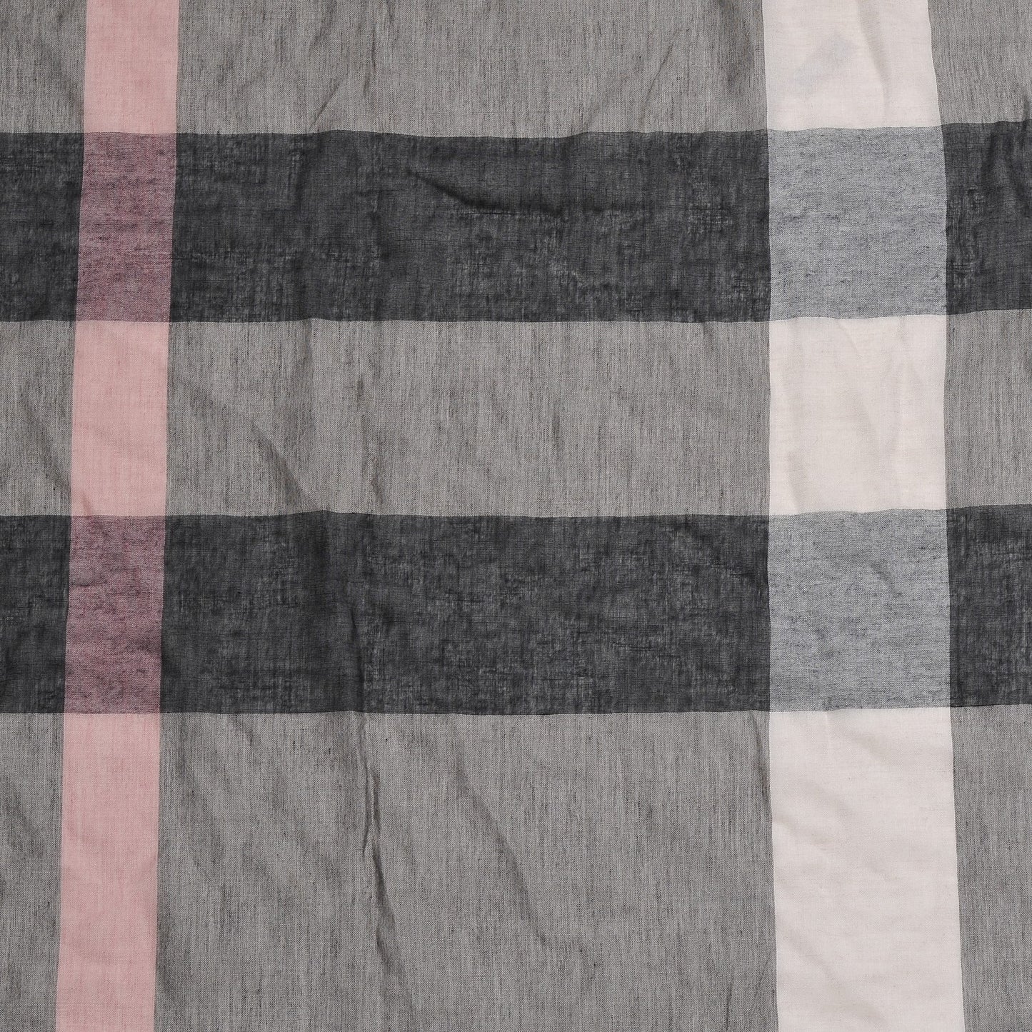 Modal Wool Giant Check Scarf Dark Trench