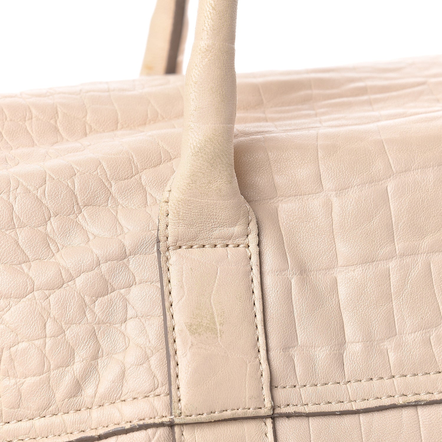 Mulberry Calfskin Crocodile Embossed Bayswater Snowball White 15 of 21