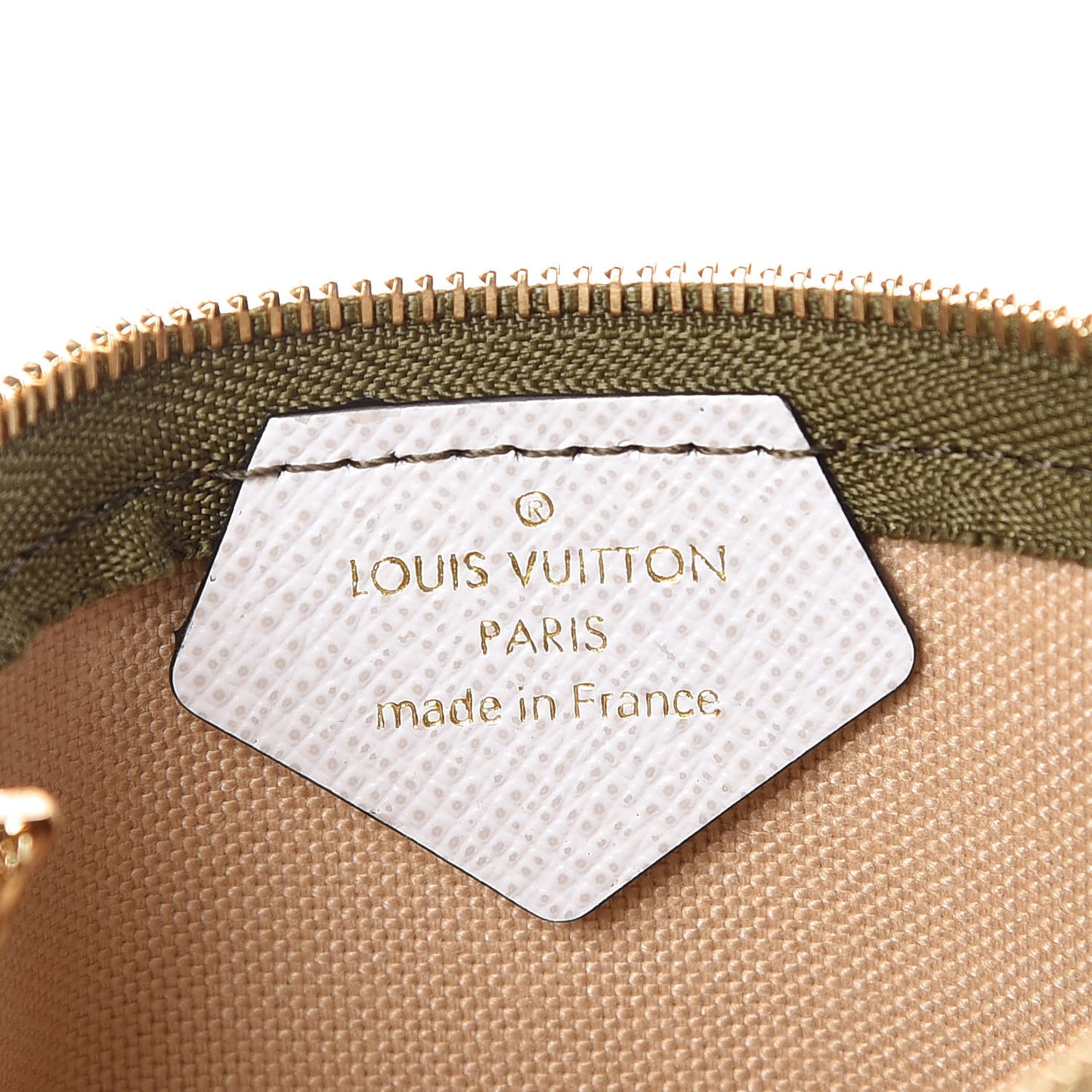 Monogram Giant Micro Pochette Accessories Kaki White