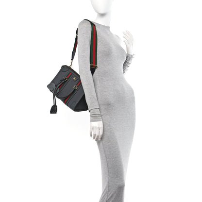 Gucci Koi Calfskin Small Bauletto Duffle Top Handle Bag Grey 2 of 11