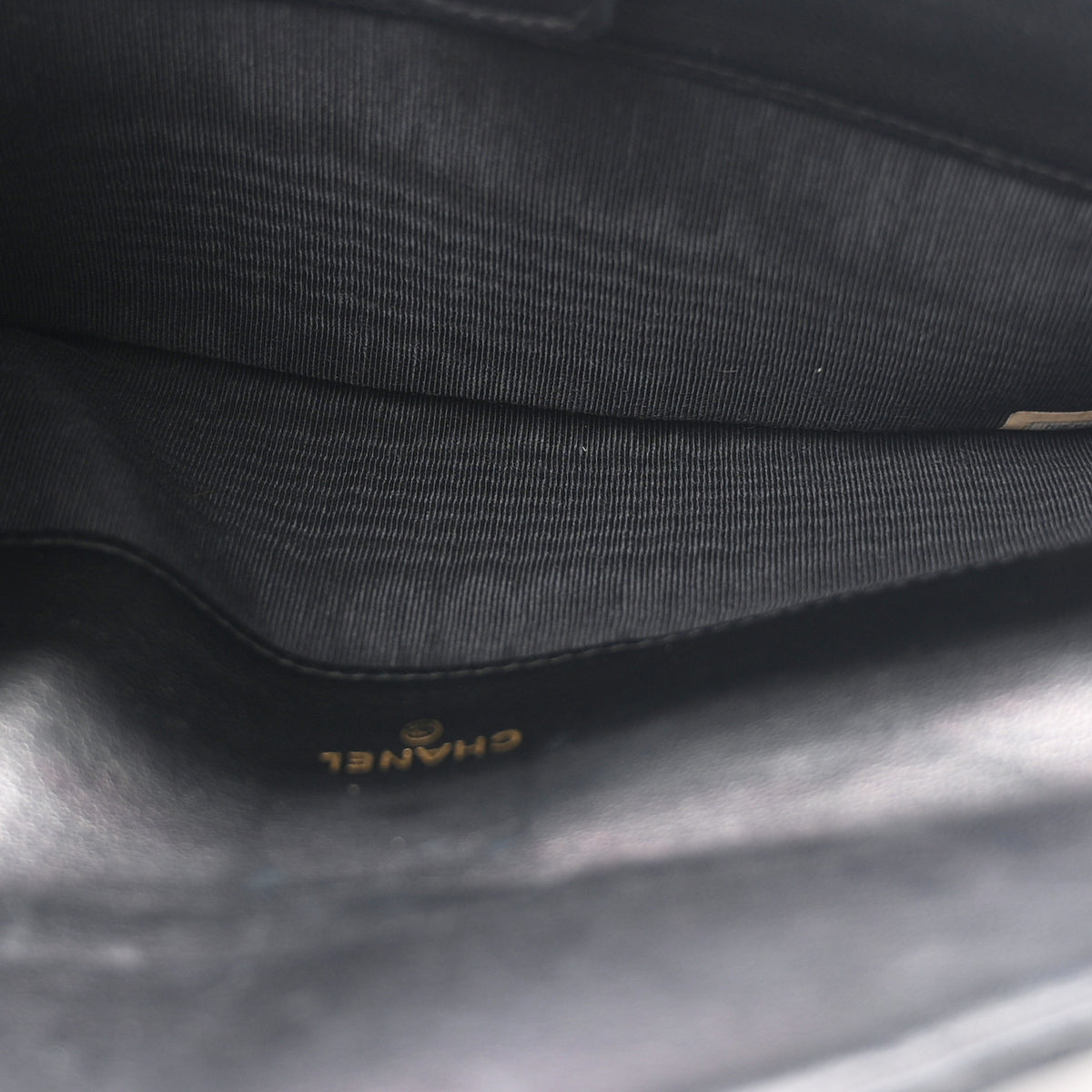 Lambskin Diamond Stitched Envelope Long Flap Wallet Black