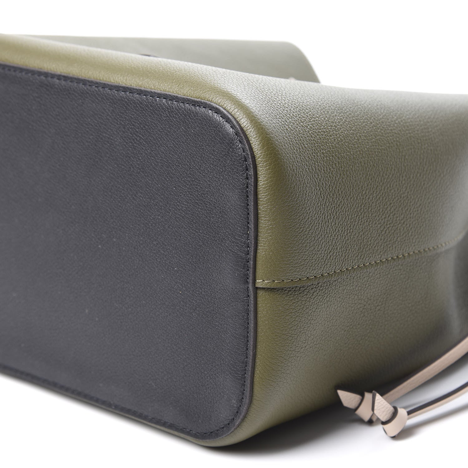 Louis Vuitton Calfskin Lockme Bucket Laurier Green Toffee Latte Beige Black 6 of 9