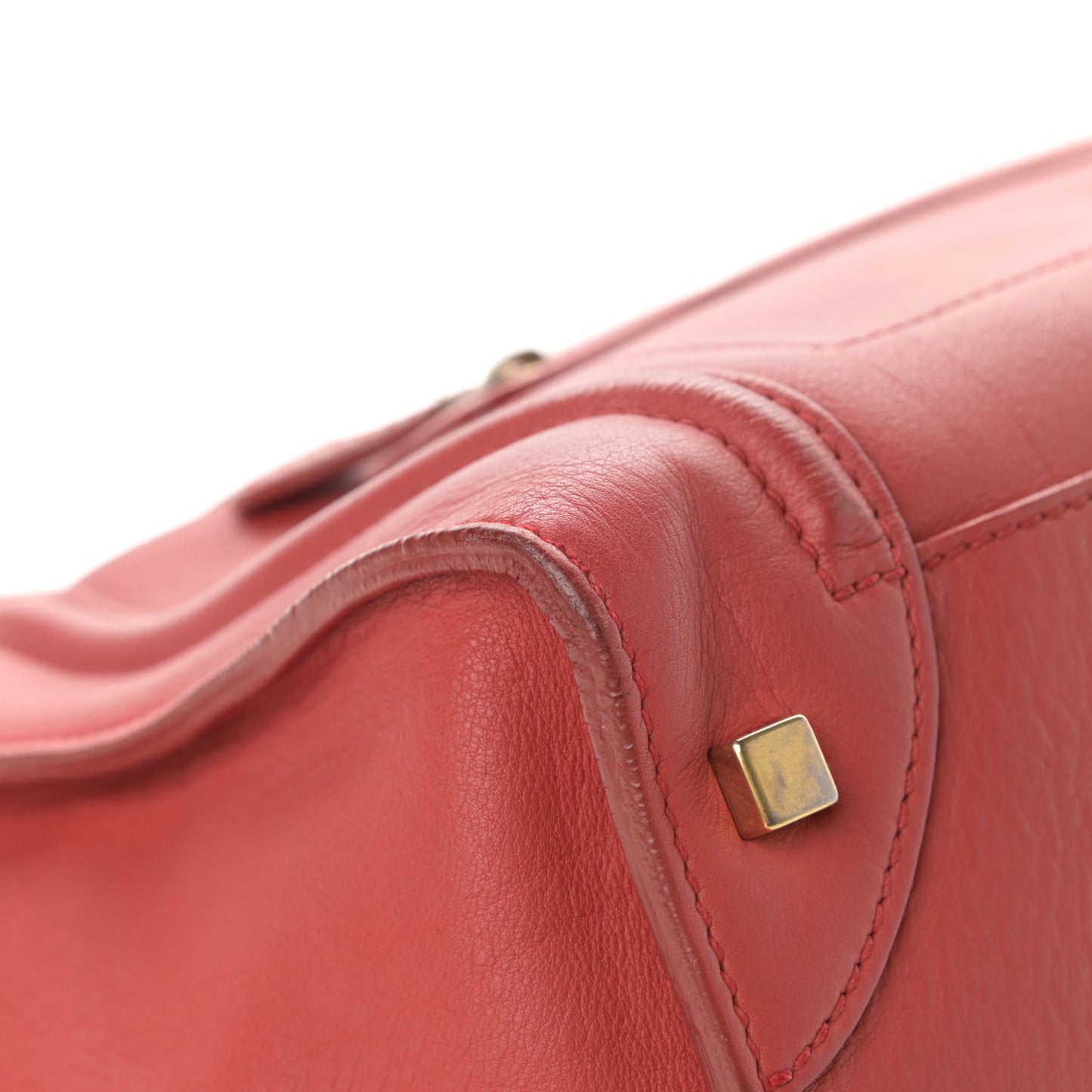 Calfskin Mini Luggage Red