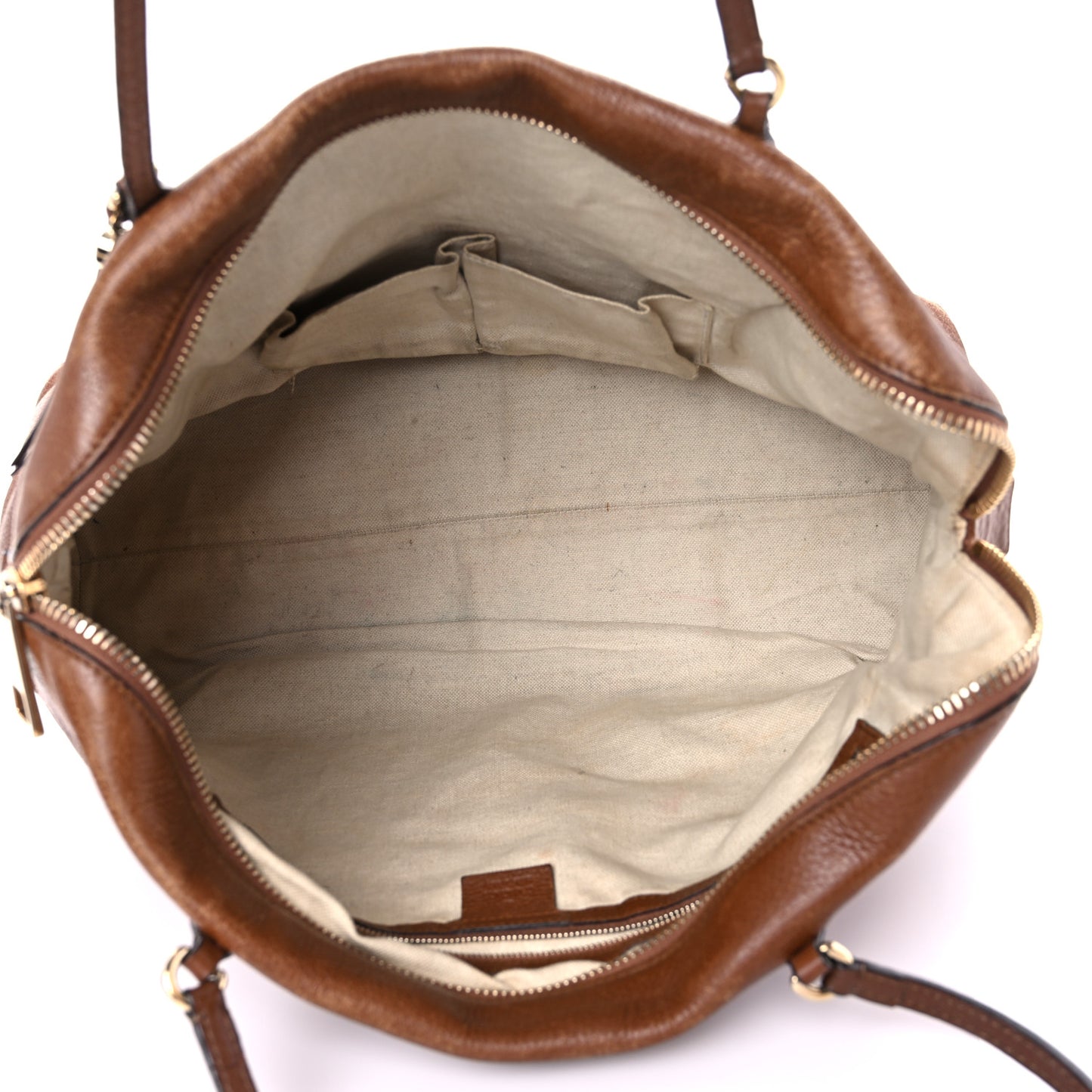 Pebbled Calfskin Medium Bree Shoulder Bag Nut Brown