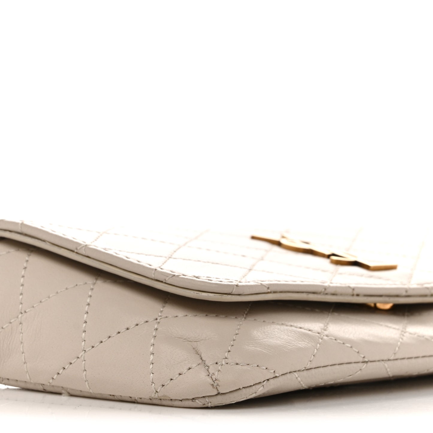 Lambskin Quilted Gaby Phone Holder Crossbody Crema Soft