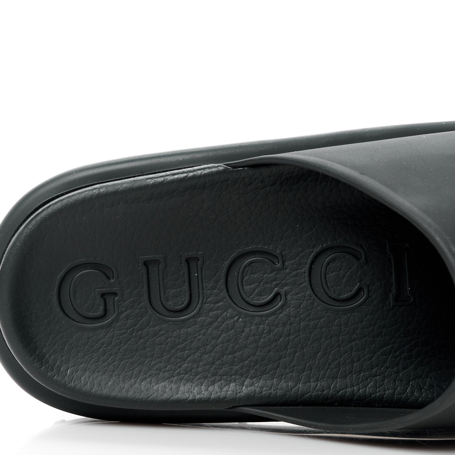 Gucci Soft Rubber Womens Interlocking G Platform 42mm Slide Sandals 38 Black 7 of 9