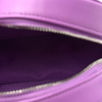 Chanel Lambskin Quilted Round Clutch With Chain Purple 5 of 10
