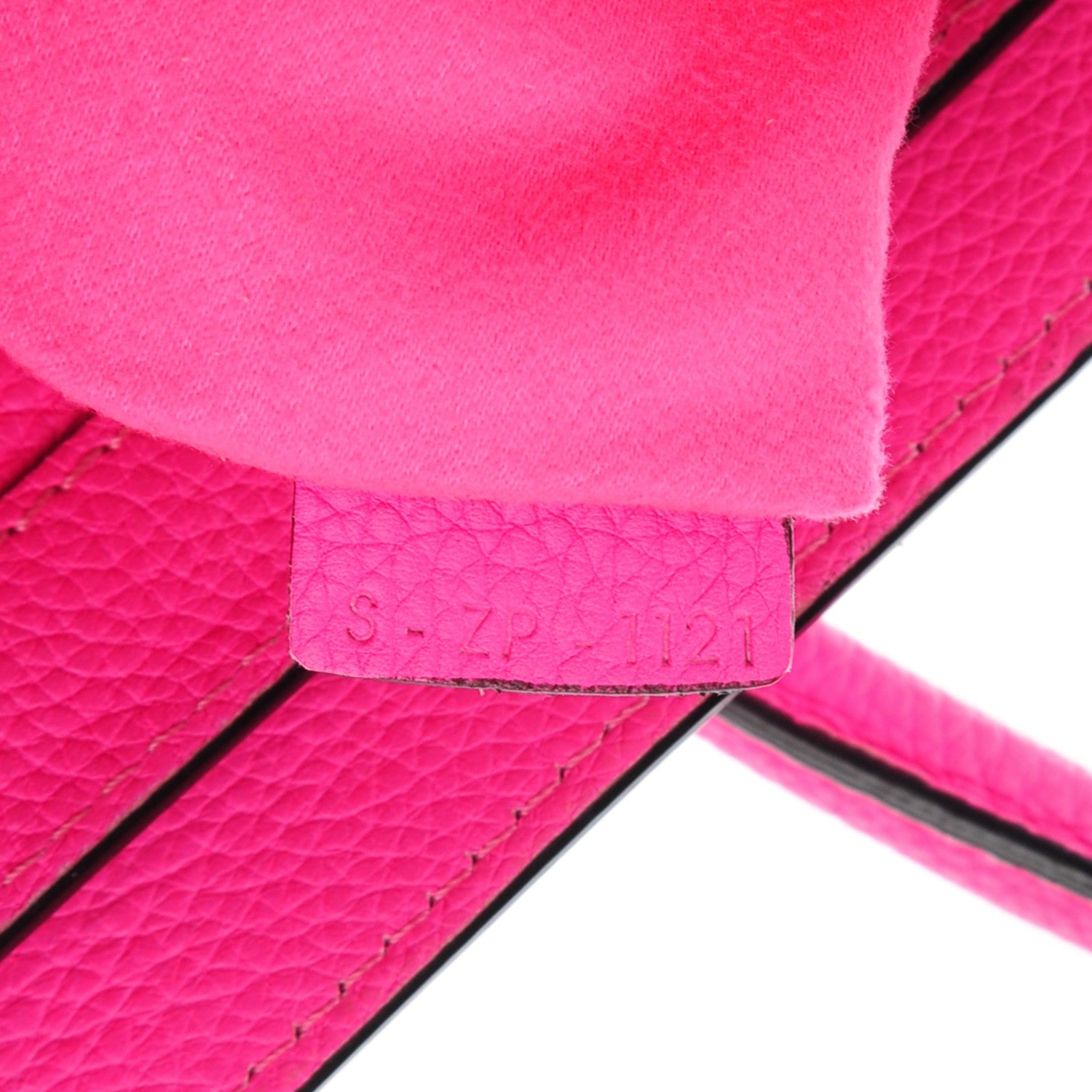 Celine Drummed Calfskin Micro Luggage Fluo Pink 7 of 9