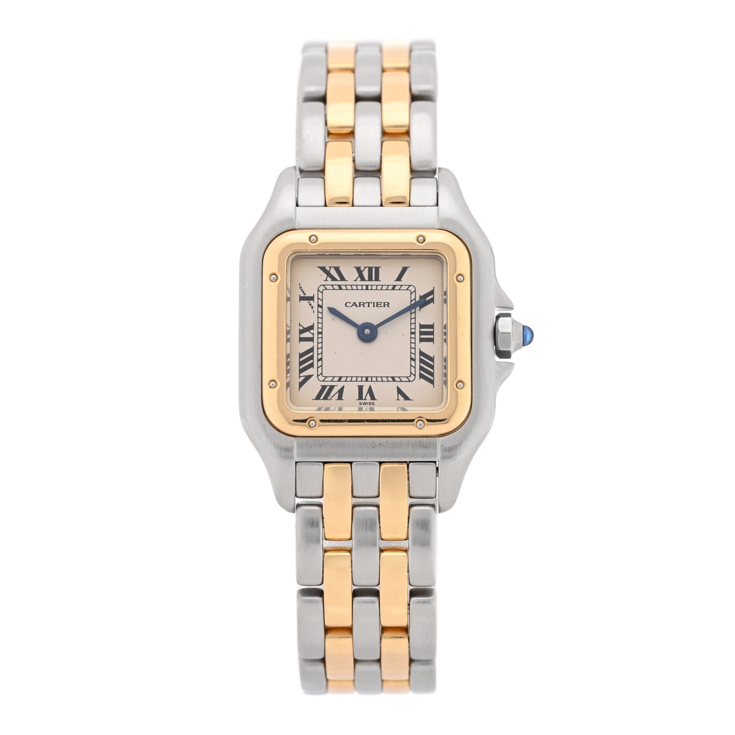 Stainless Steel 18K Yellow Gold 22mm Panthere Quartz Watch