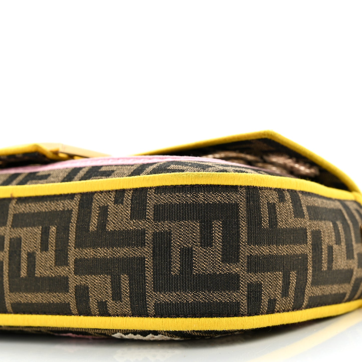 Fabric Jacquard FF Floral Embroidered Baguette Tobacco Moro Multicolor