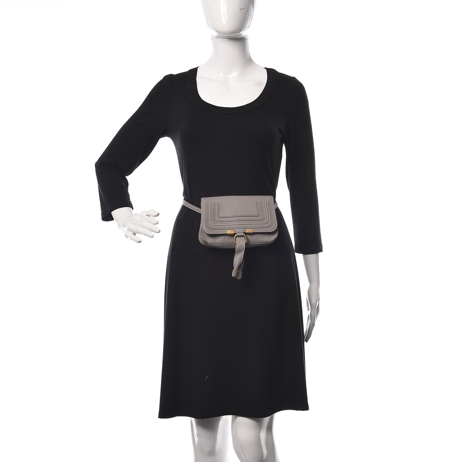Chloe Calfskin Marcie Convertible Belt Bag Cashmere Grey 2 of 10