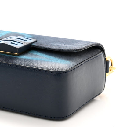 Givenchy x Chito Graffiti Effect Canvas Leather Small 4G Shoulder Bag Steel Blue 9 of 9
