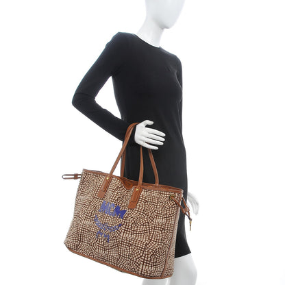 MCM Visetos Large Liz Reversible Shopper Tote Cognac 2 of 20