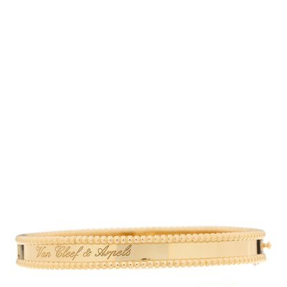Van Cleef & Arpels 18K Yellow Gold Perlee Signature Bangle Bracelet M 2 of 4