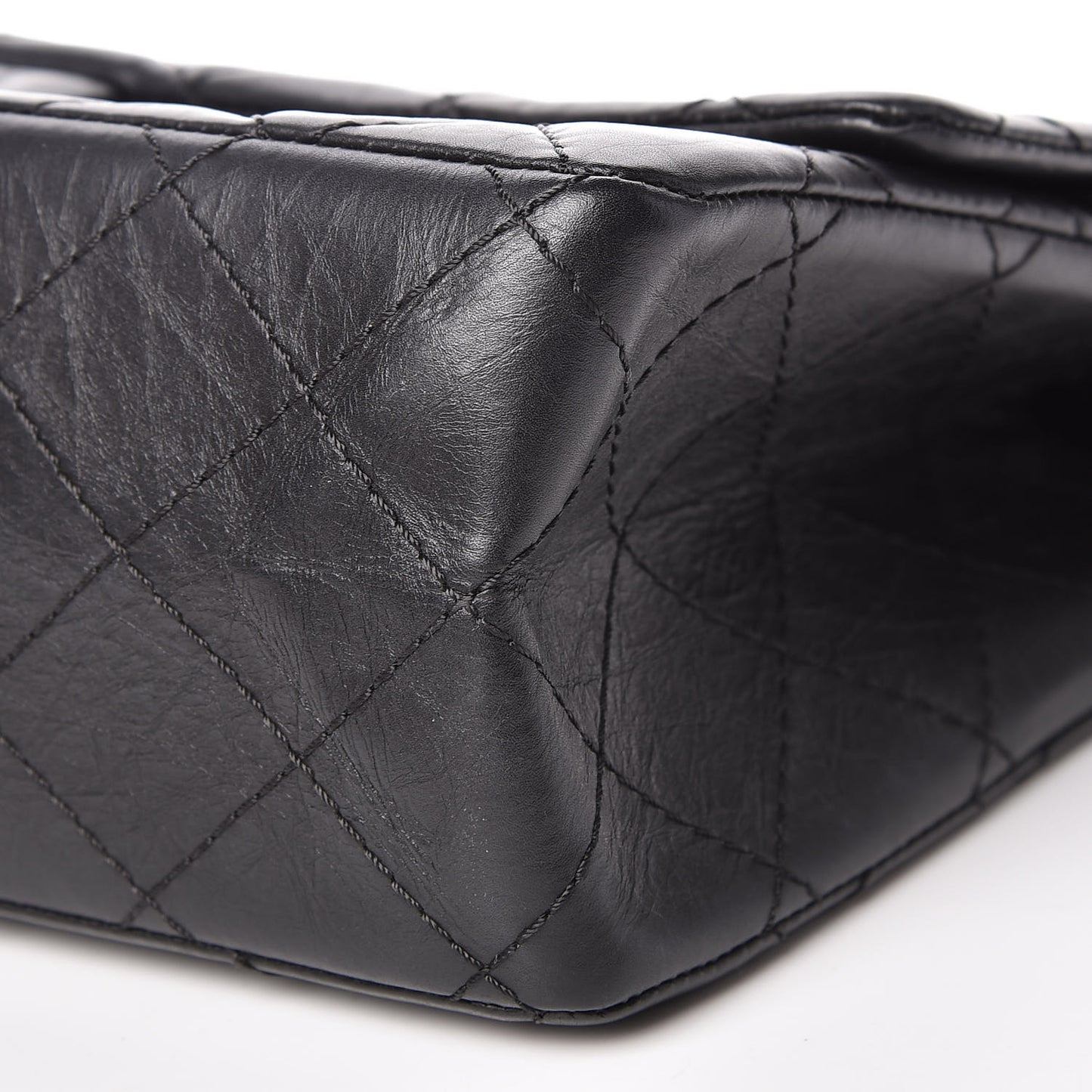 Aged Calfskin Quilted 2.55 Reissue 226 Flap Black