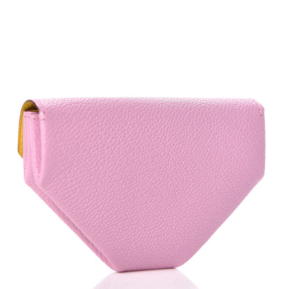 Hermes Chevre Mysore Le 24 Coin Purse Mauve Sylvestre Jaune De Naples 3 of 8
