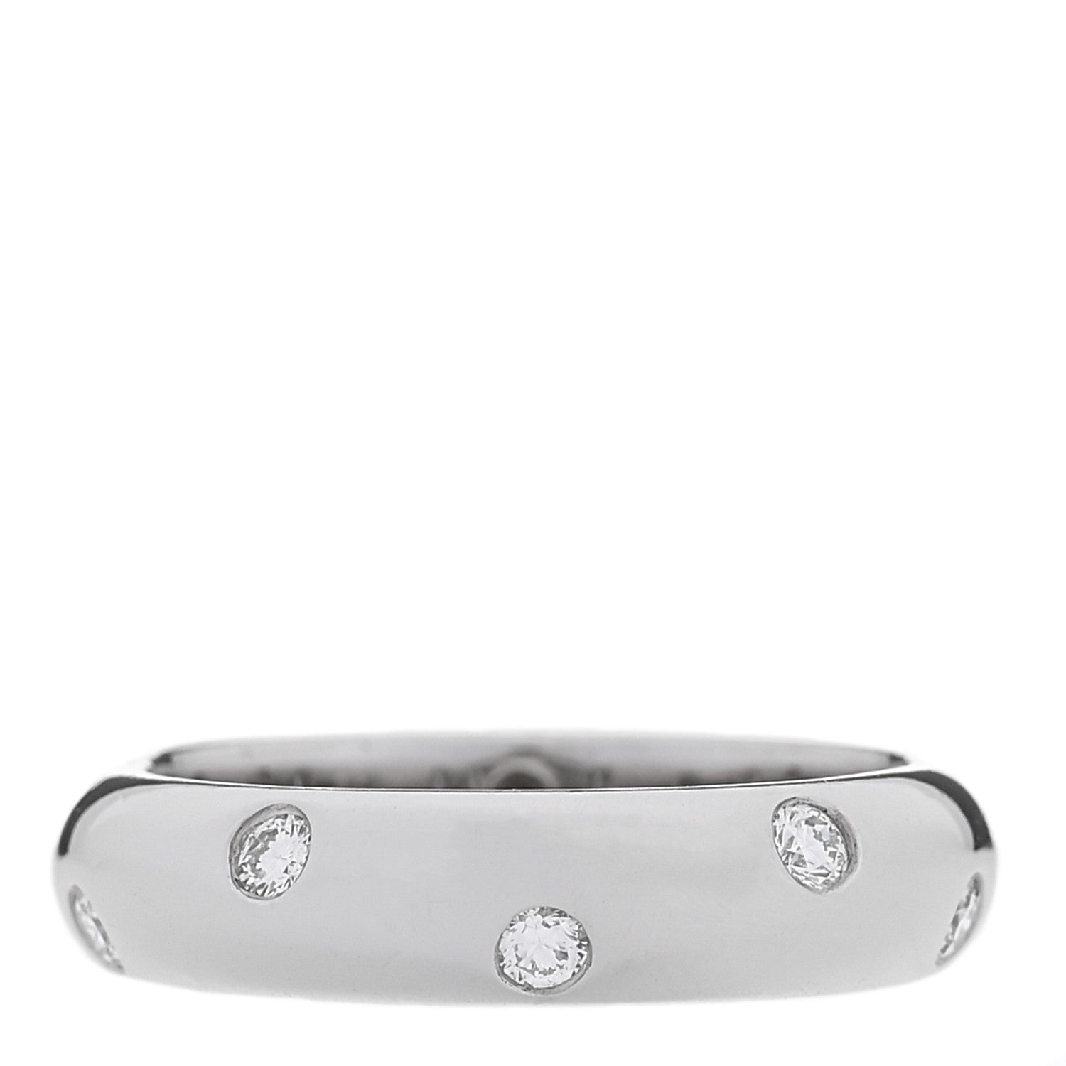 Tiffany Platinum Diamond 4mm Etoile Band Ring 47 4.25 1 of 5