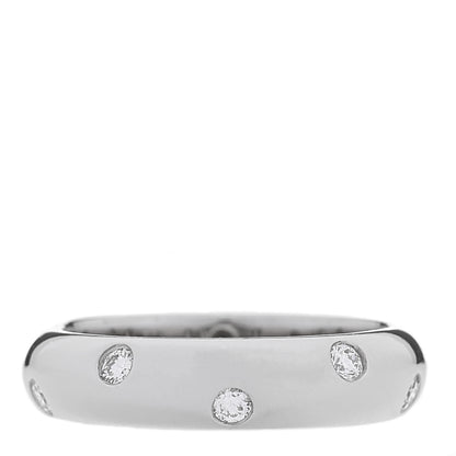 Tiffany Platinum Diamond 4mm Etoile Band Ring 47 4.25 1 of 5