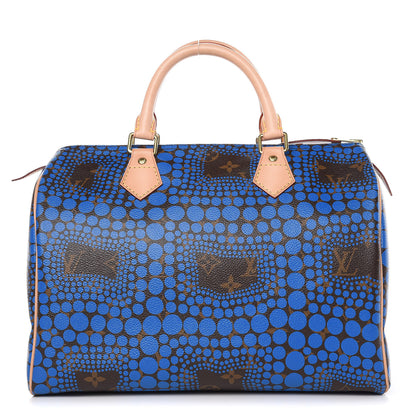 Louis Vuitton Monogram Kusama Town Speedy 30 Blue 1 of 11