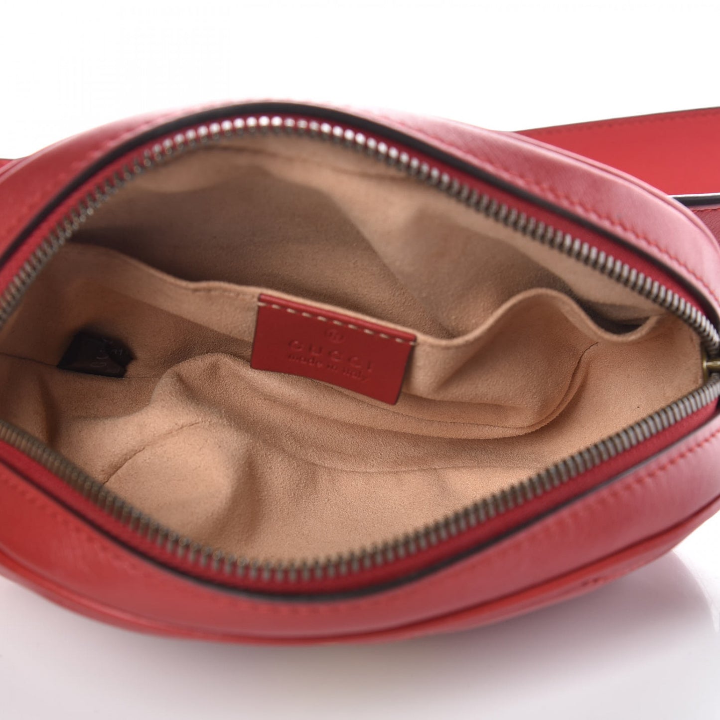 Calfskin Matelasse GG Marmont Belt Bag 95 38 Hibiscus Red