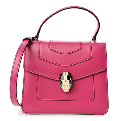 Bulgari Calfskin Serpenti Forever Top Handle Pink 1 of 9