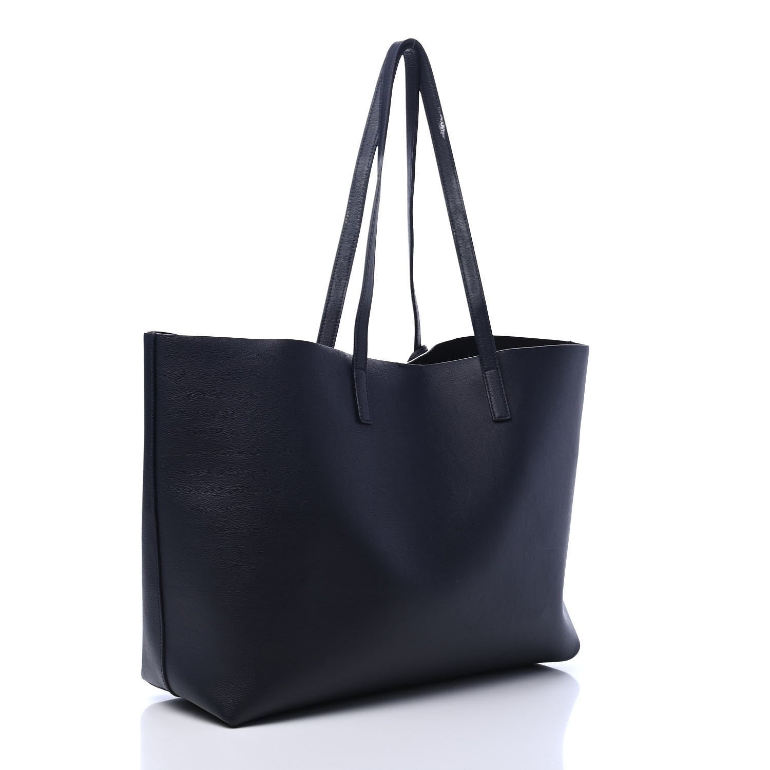 Saint Laurent Calfskin Large Shopping Tote Navy 2 of 8