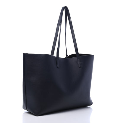 Saint Laurent Calfskin Large Shopping Tote Navy 2 of 8