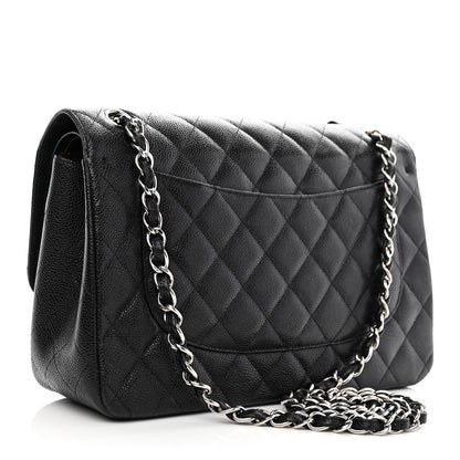 Chanel Caviar Quilted Jumbo Double Flap Black 3 of 11