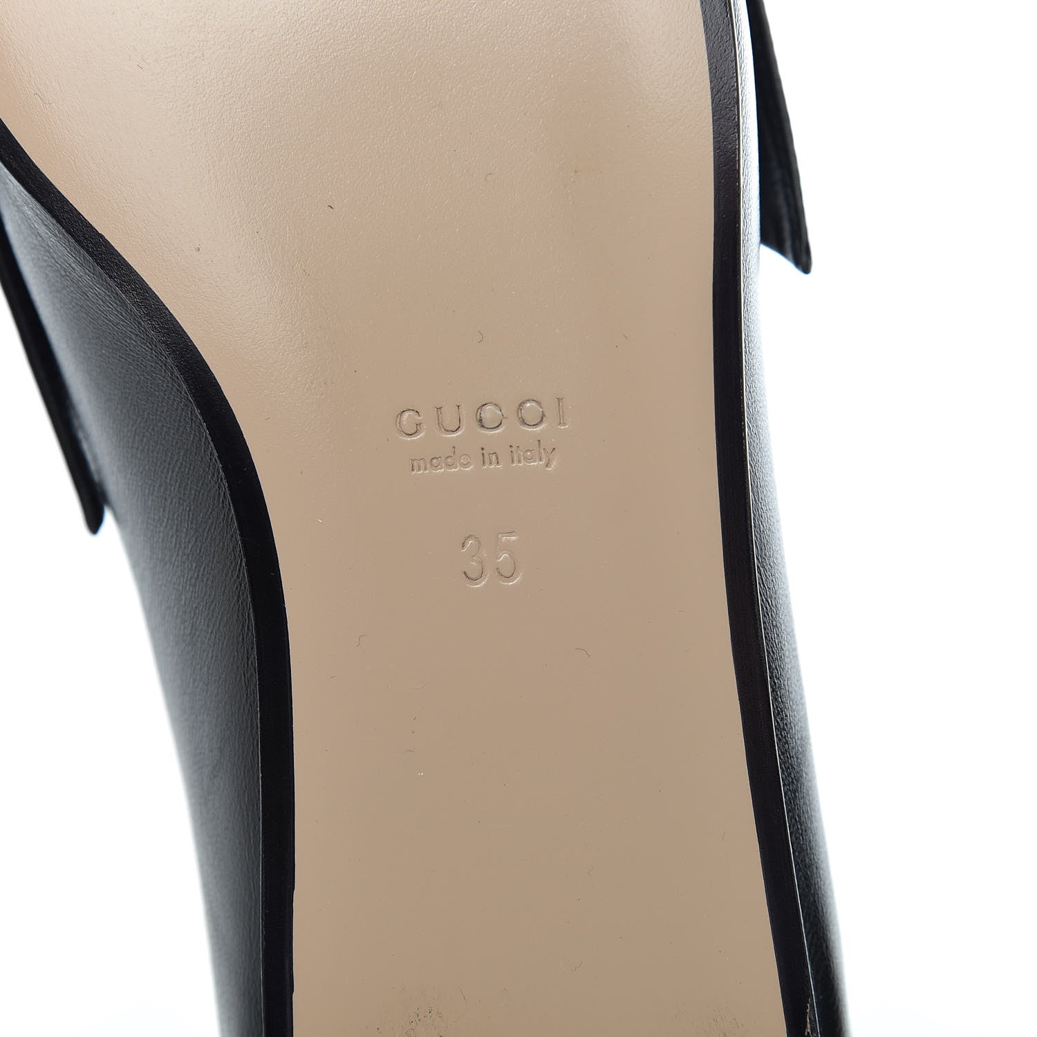 Gucci Calfskin Bow Ballet Flats 35 Black 6 of 8