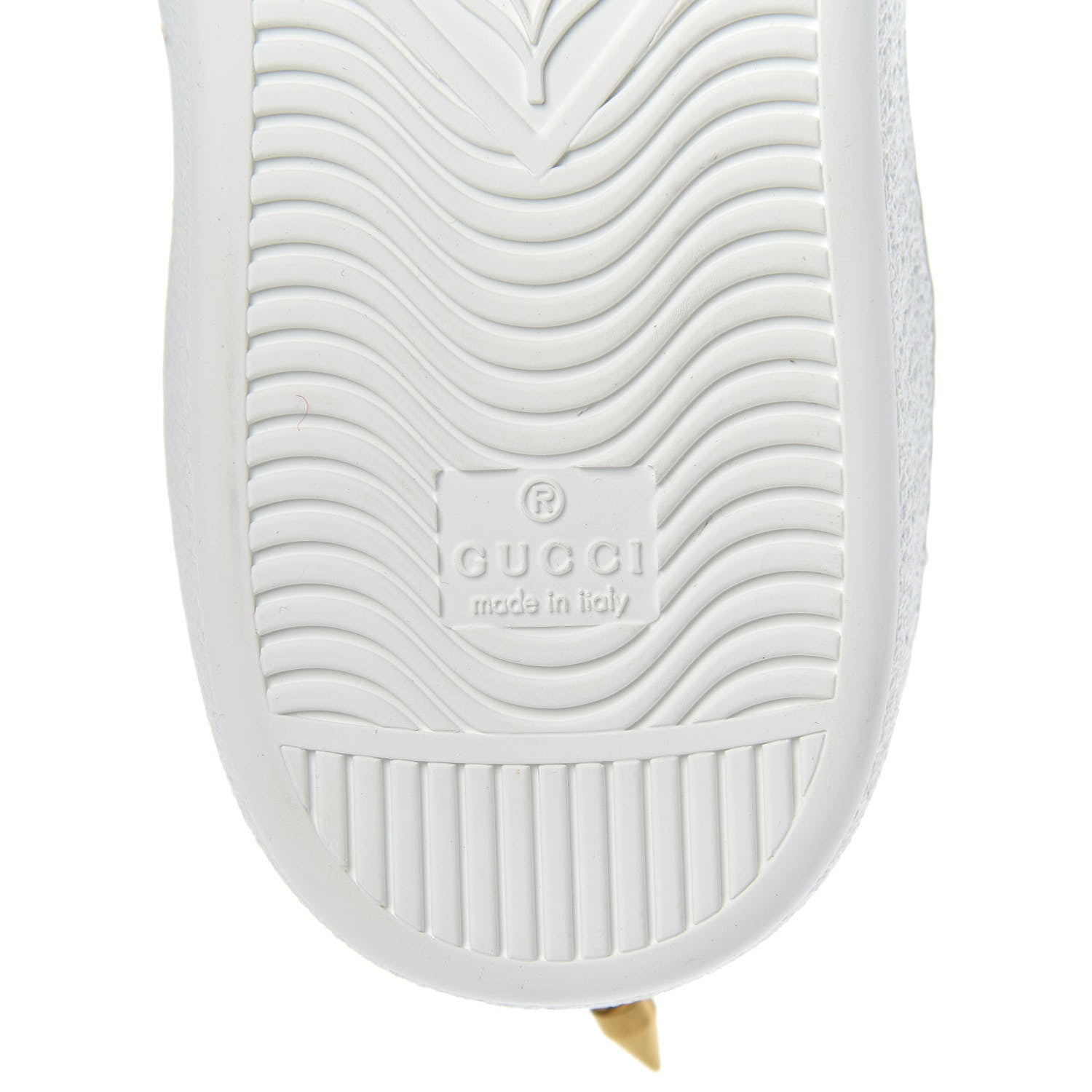 Gucci Mens Calfskin Web Studded Ace Sneakers 9.5 White 8 of 9
