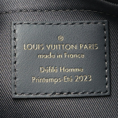 Louis Vuitton Calfskin Debossed Monogram Versailles City Keepall Dark Shadow Grey 6 of 9