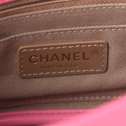 Chanel Goatskin Stitched Casual Trip Single Flap Pink 6 of 9