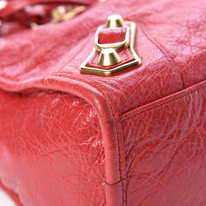 Balenciaga Agneau Gold Metallic Edge Hardware S City Rouge Rubis 9 of 18