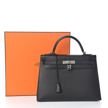 Hermes Epsom Kelly Sellier 32 Black 36 of 36