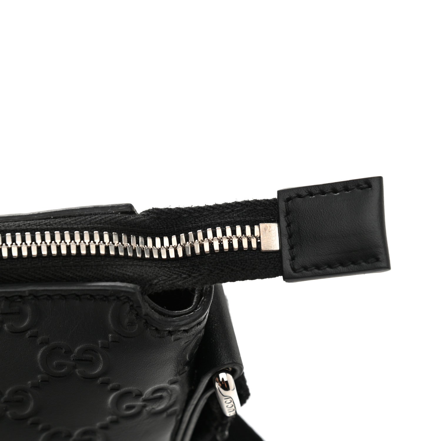 Gucci Guccissima Signature Medium Flat Messenger Bag Black 10 of 10
