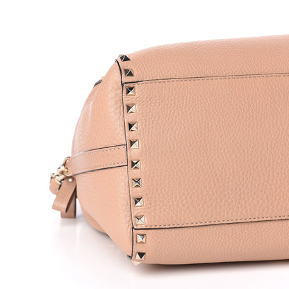 Valentino Garavani Pebbled Calfskin Rockstud Boston Duffle Bag Skin Sorbet 5 of 9
