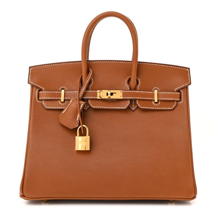 Hermes Natural Barenia Faubourg Birkin 25 Fauve 1 of 13