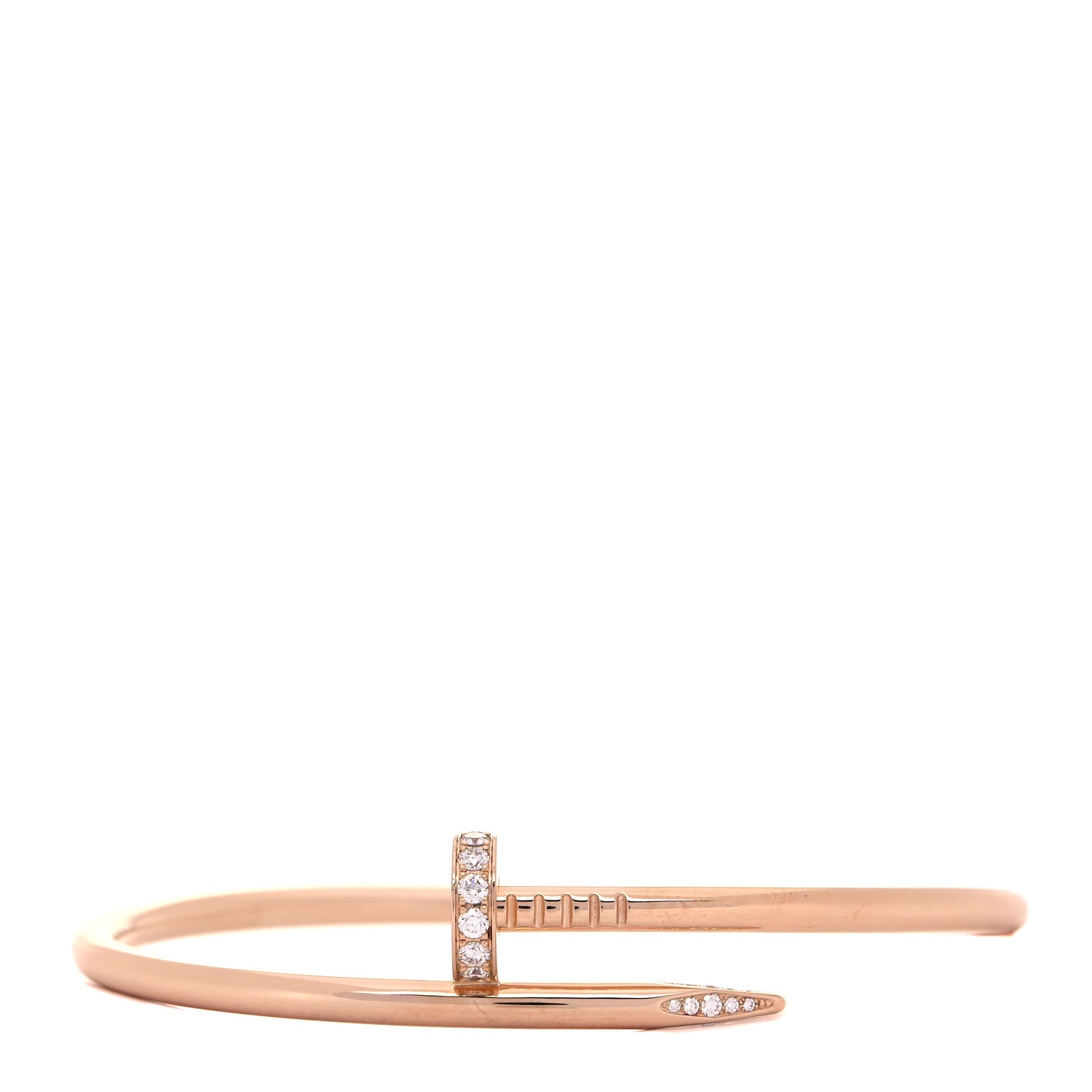 Cartier 18K Pink Gold Diamond Juste Un Clou Bracelet 19 1 of 4