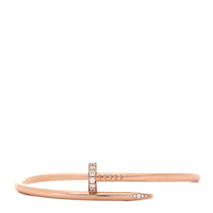 Cartier 18K Pink Gold Diamond Juste Un Clou Bracelet 19 1 of 4